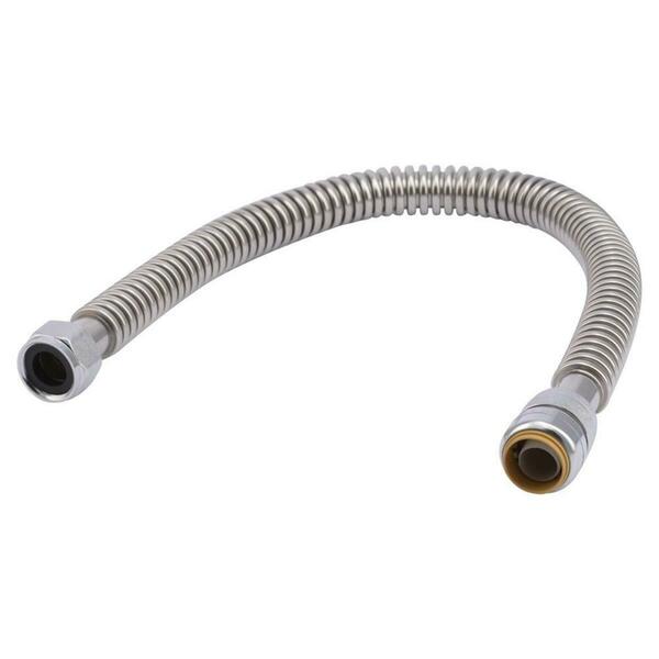 Sharkbite-Cash Acme 0.75 in. FIP x 24 in. Corrugated Stainless Steel Water Heater Hose 212881